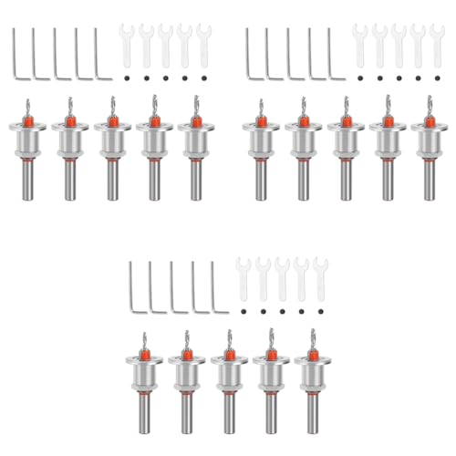 Serplex® 15PCS Carbide Tipped 90 Degree Countersink With Adjustable Low Friction Depth Stop Multifunctional Round Shank Bore Woodworking Drill Bit Taper Counterbore Tools Serplex® 15PCS Carbide Tipped 90 Degree Countersink With Adjustable Low Friction Depth Stop Multifunctional Round Shank Bore Woodworking Drill Bit Taper Counterbore Tools